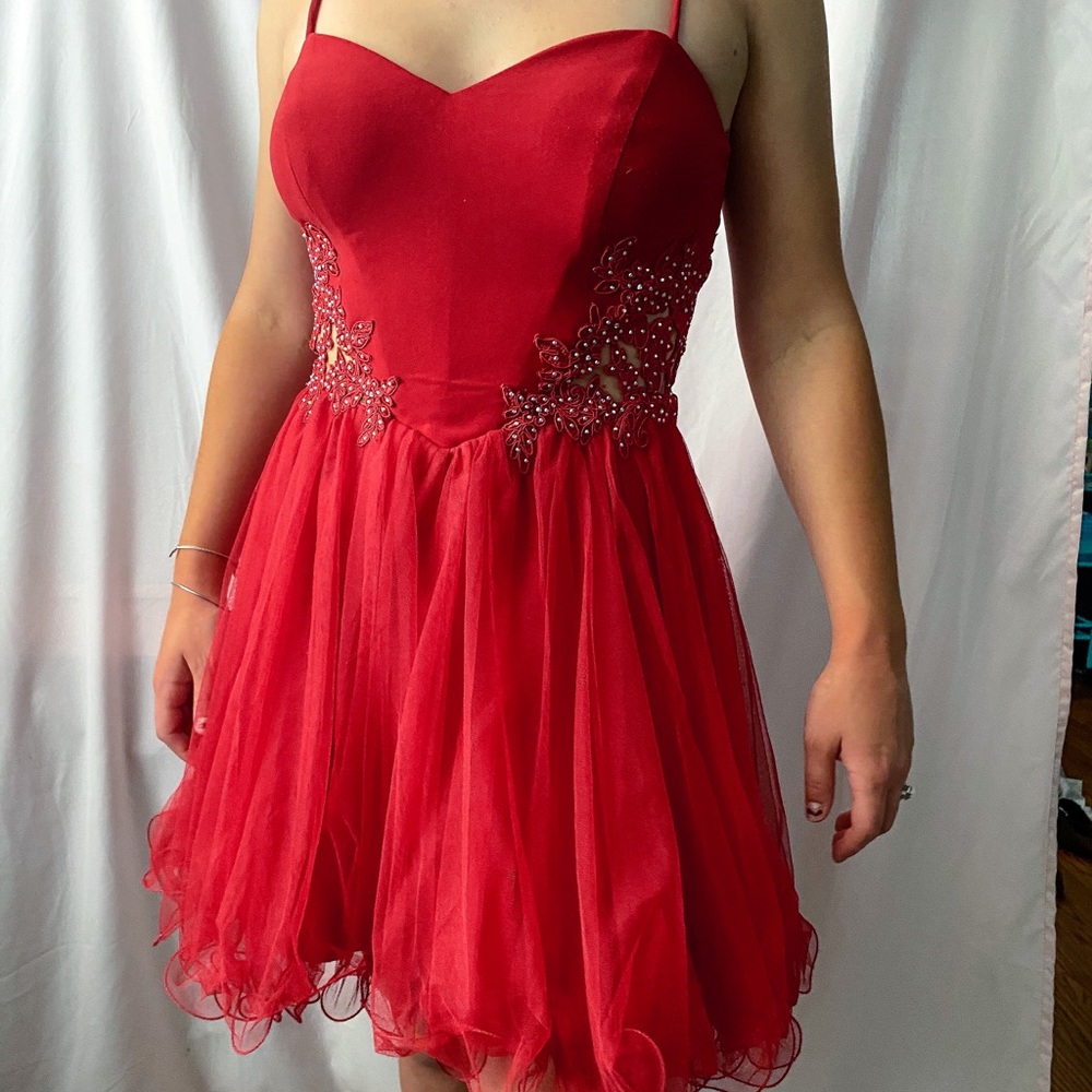 Red homecoming dress